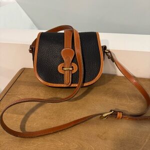 Dooney & Bourke Black and Brown Crossbody Bag